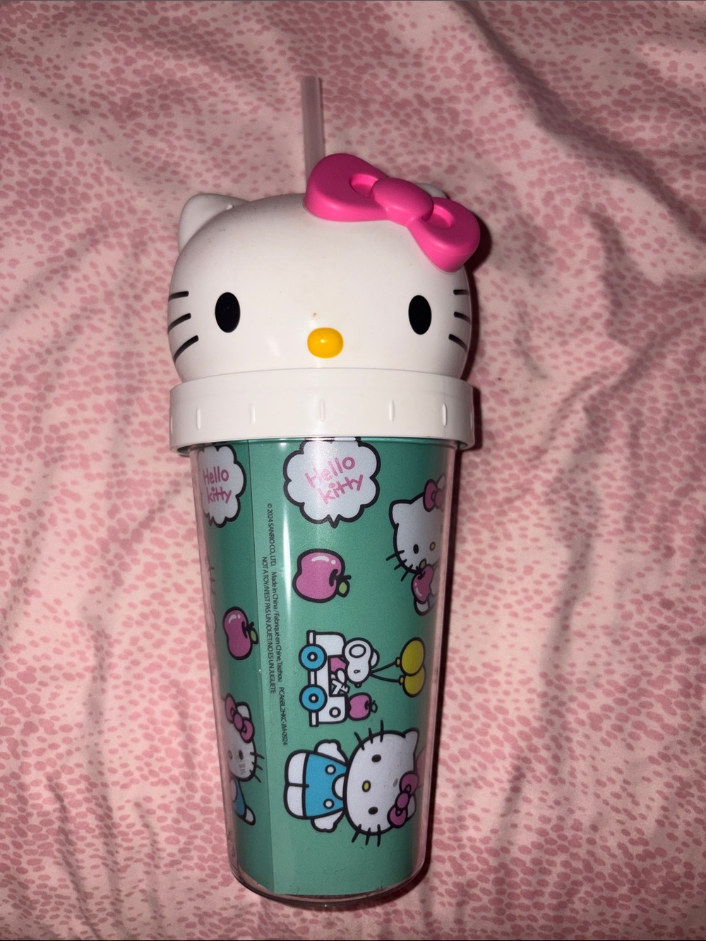NWT hello kitty head top acrylic cup
